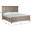 Magnussen Home Paxton Place Dovetail Grey King Panel Storage Bed
