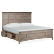 Magnussen Home Paxton Place Dovetail Grey King Panel Storage Bed
