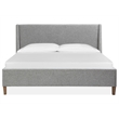Magnussen Home Lindon Queen Grey Upholstered Island Bed
