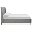 Magnussen Home Lindon Queen Grey Upholstered Island Bed