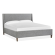 Magnussen Home Lindon Queen Grey Upholstered Island Bed
