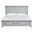 Magnussen Home Charleston Harbor Gray Queen Grey Panel Storage Bed