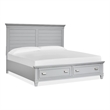 Magnussen Home Charleston Harbor Gray King Grey Panel Storage Bed