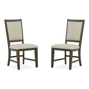 Magnussen Home Westley Falls Graphite Step Upholstered Side Chair Two Pack