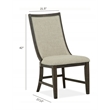 Magnussen Home Westley Falls Graphite Upholstered Host Chair Two Pack
