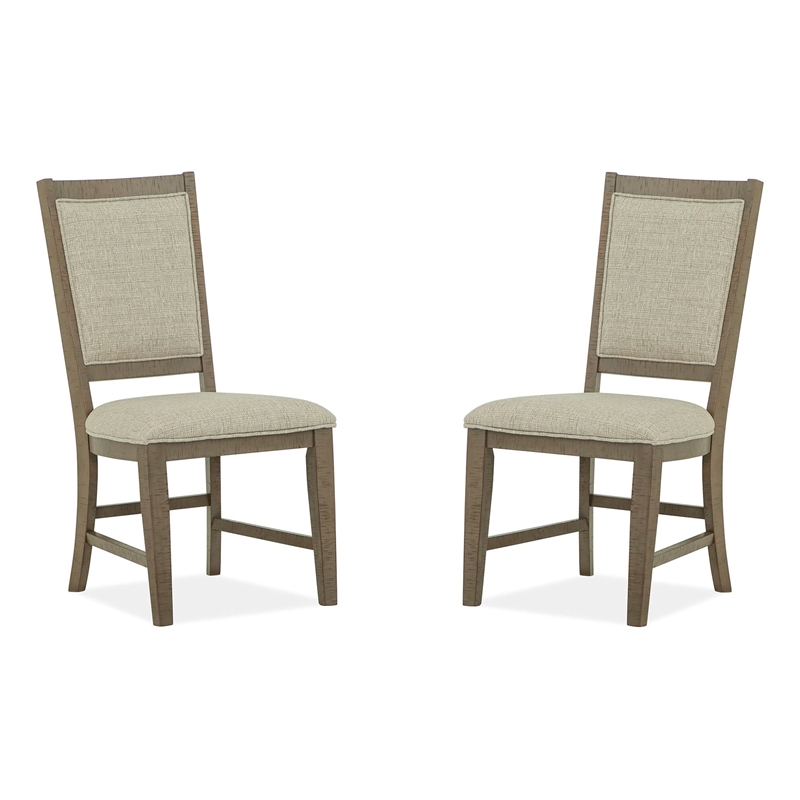 Magnussen Home Paxton Place Dovetail Grey Step Upholstered Side Chair Two Pack