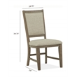 Magnussen Home Paxton Place Dovetail Grey Step Upholstered Side Chair Two Pack