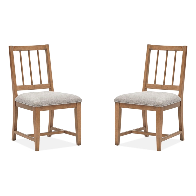 Magnussen Home Lindon Belgian Wheat Upholstered Side Chair Two Pack
