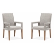 Magnussen Home Lindon Belgian Wheat Grey Upholstered Arm Chair Two Pack