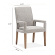 Magnussen Home Lindon Belgian Wheat Grey Upholstered Arm Chair Two Pack