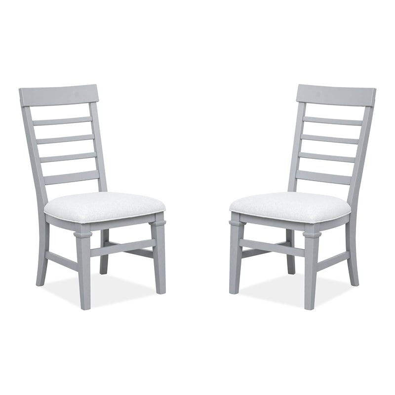 Magnussen Home Charleston Harbor Gray Grey Upholstered Side Chair Two Pack