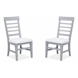 Magnussen Home Charleston Harbor Gray Grey Upholstered Side Chair Two Pack