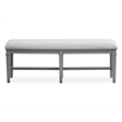Magnussen Home Charleston Harbor Gray Grey Upholstered Bench