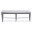 Magnussen Home Charleston Harbor Gray Grey Upholstered Bench