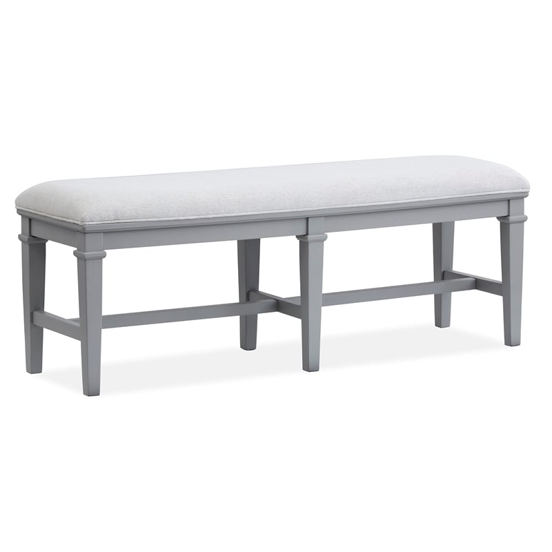Magnussen Home Charleston Harbor Gray Grey Upholstered Bench