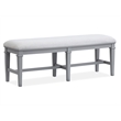 Magnussen Home Charleston Harbor Gray Grey Upholstered Bench