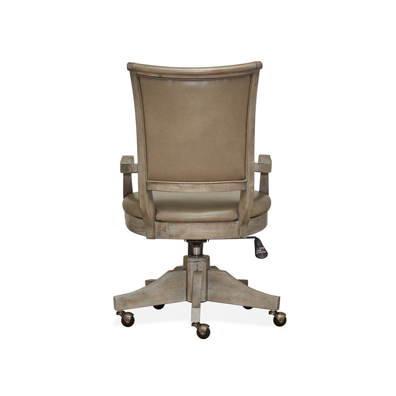 Magnussen Home Lancaster Dovetail Grey Fully Upholstered Swivel Chair
