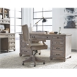 Magnussen Home Lancaster Dovetail Grey Fully Upholstered Swivel Chair