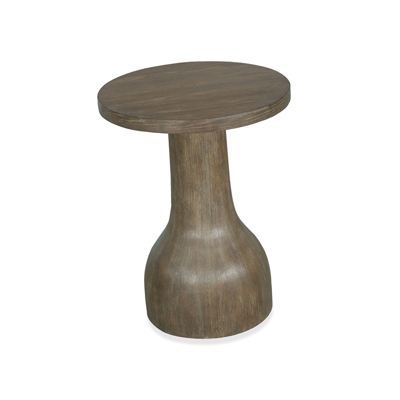 Magnussen Home Bosley Lt. Brown Porpoise Round Accent Table