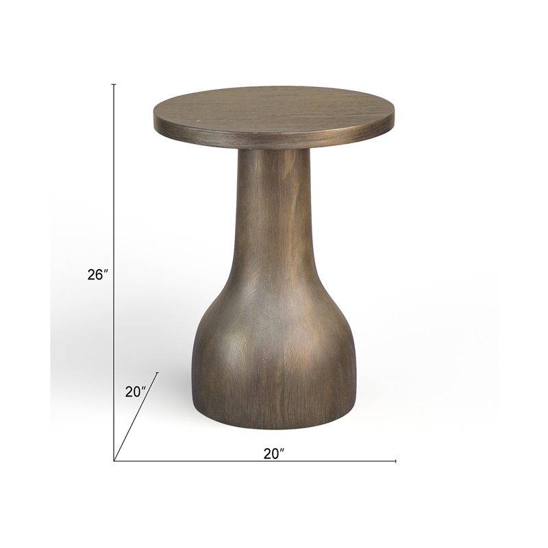 Magnussen Home Bosley Lt. Brown Porpoise Round Accent Table