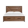 Magnussen Home Callisto Bourbon Brown King Panel Storage Bed