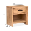 Magnussen Home Laramie Honey Wheat Open Nightstand