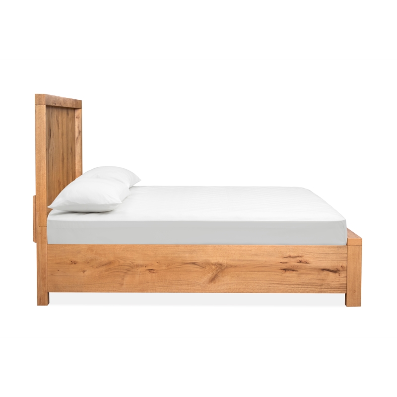 Magnussen Home Laramie Queen Panel Storage Bed in Honey Wheat