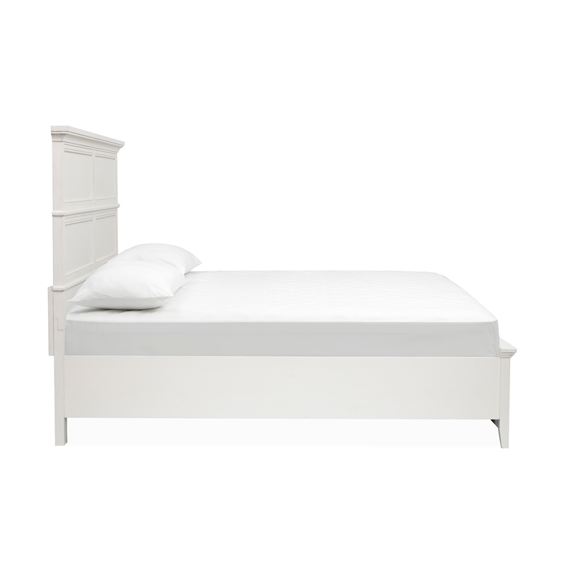 Magnussen Home Juniper Hill California King Panel Storage Bed in Whisper White