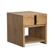 Magnussen Home Ripley Rustic Rectangular End Table in Caramel And Dark Bronze