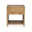 Magnussen Home Ripley Rustic Rectangular End Table in Caramel And Dark Bronze