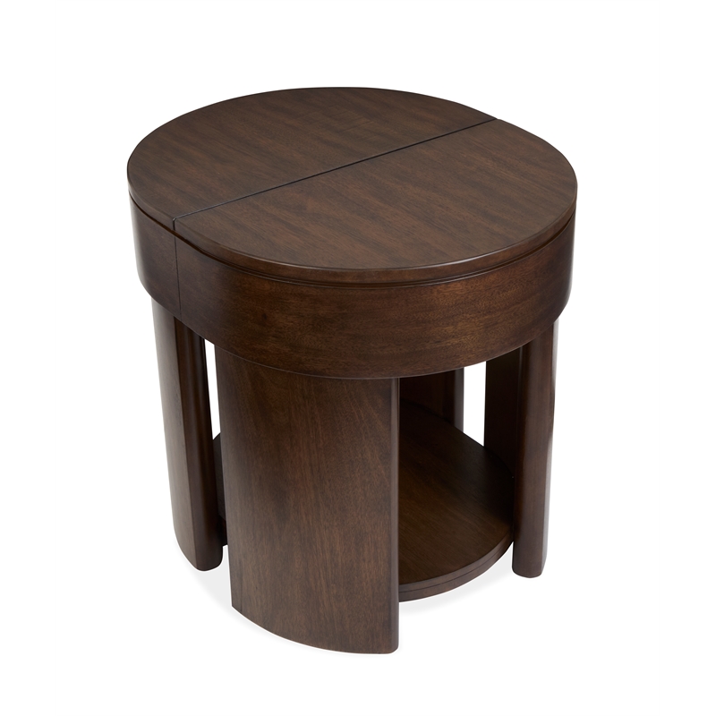 Magnussen Home Holloway Oval End Table in Toasted Almond
