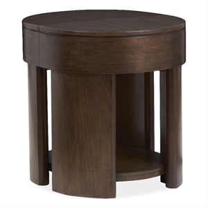 Magnussen Home Holloway Oval End Table in Toasted Almond