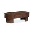 Magnussen Home Holloway Oval Lift Top Cocktail Table in Toasted Almond