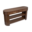 Magnussen Home Holloway Oval Sofa Table in Toasted Almond Brown