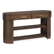 Magnussen Home Holloway Oval Sofa Table in Toasted Almond Brown
