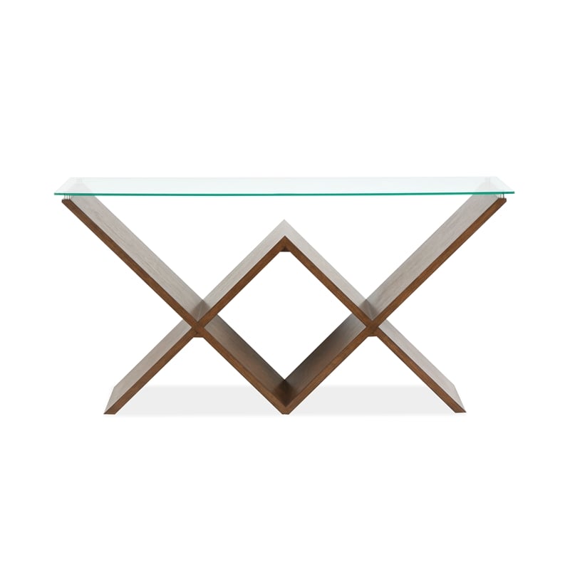 Magnussen Home Vector Rectangular Sofa Table in Russet