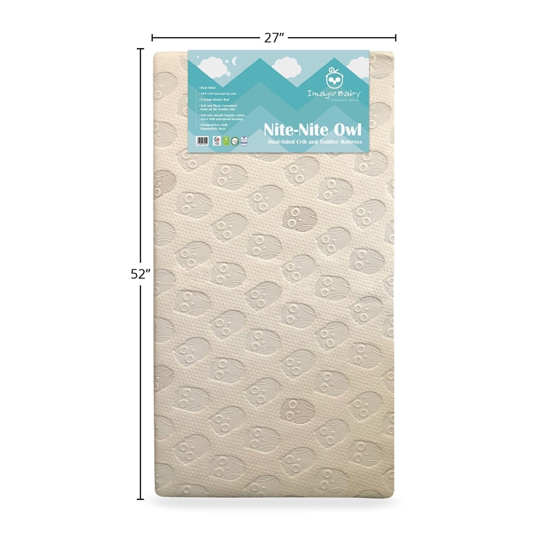 Westwood Design Mattress Fabric Nite-Nite Dual Sided Crib Mattress in Cream