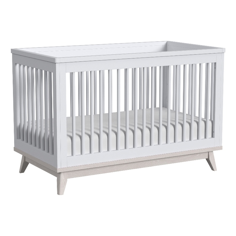 Westwood Design Rowan Modern Wood Cottage Crib in Ash Linen White Finish