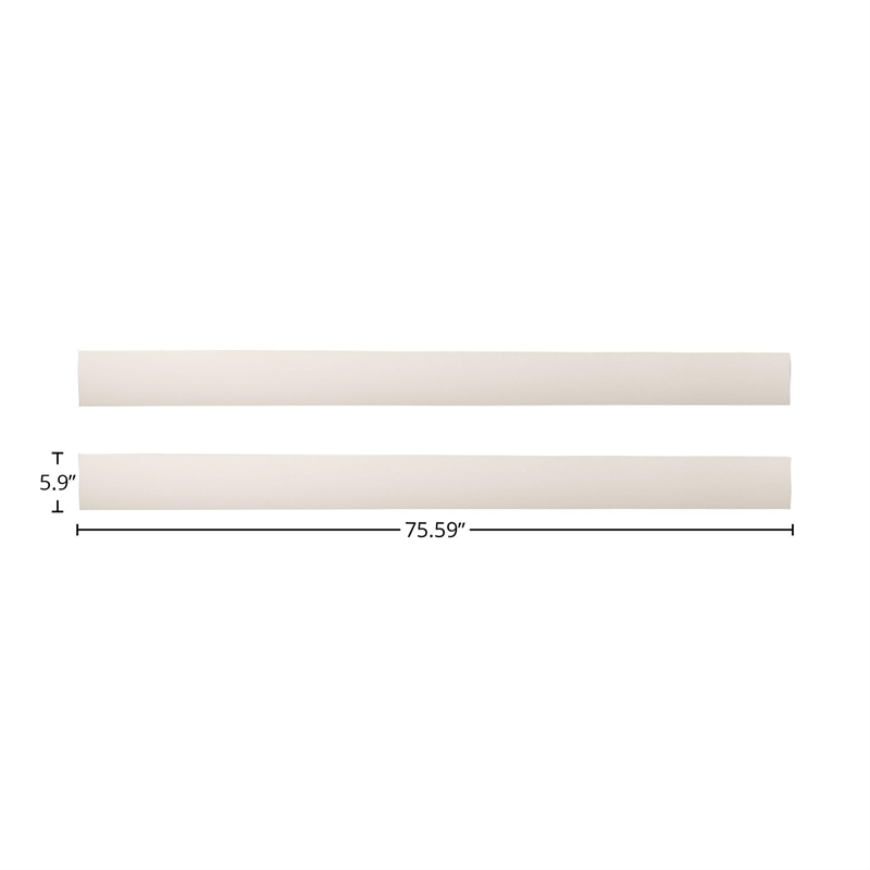 Westwood Design Taylor Farmhouse Wood Full Size Bed Rails in Sea Shell White