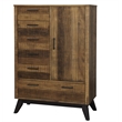 Westwood Design Urban Rustic Transitional Wood Chifferobe in Brushed Wheat Brown
