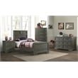 Westwood Design Foundry Traditional Wood Complete Twin Bed in Brushed Pewter