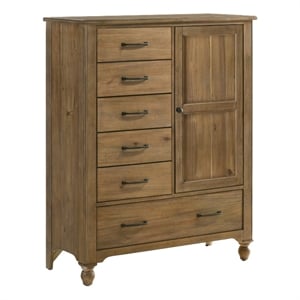 Westwood Design Highland Farmhouse Wood Chifferobe in Sand Dune Brown Finish