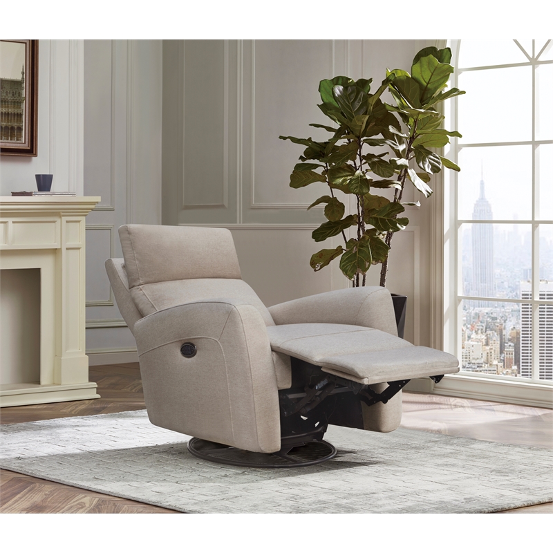 Westwood Design Jordan Fabric Triple Power Swivel Glider and Recliner in Camel