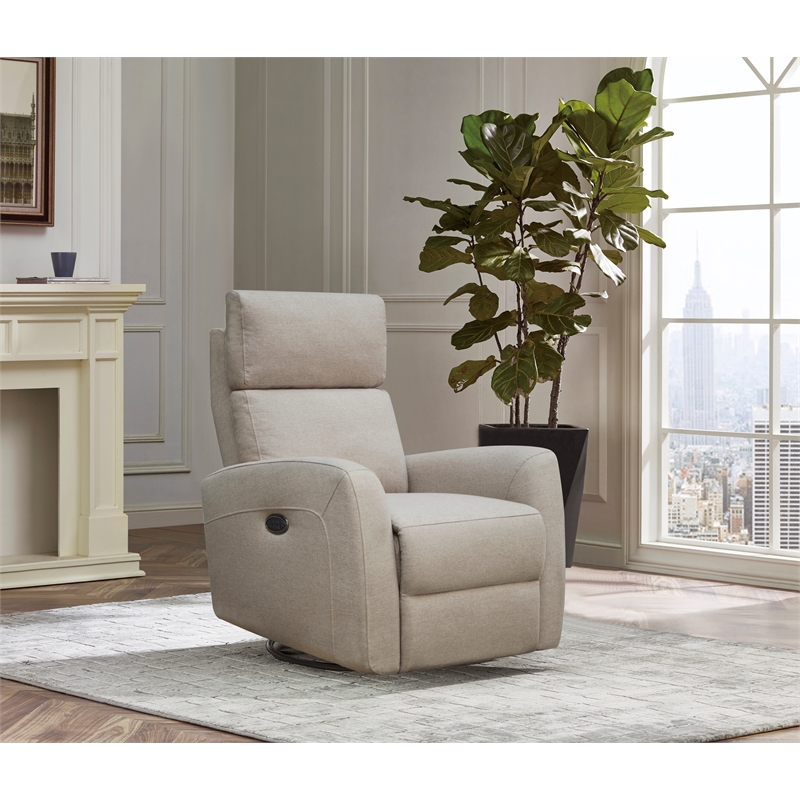 Westwood Design Jordan Fabric Triple Power Swivel Glider and Recliner in Camel