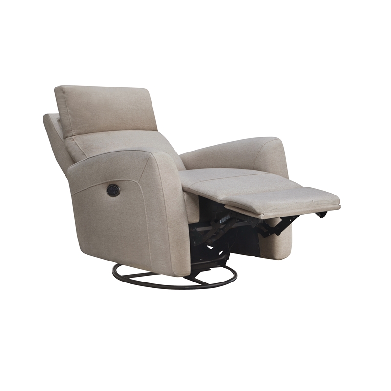 Westwood Design Jordan Fabric Triple Power Swivel Glider and Recliner in Camel
