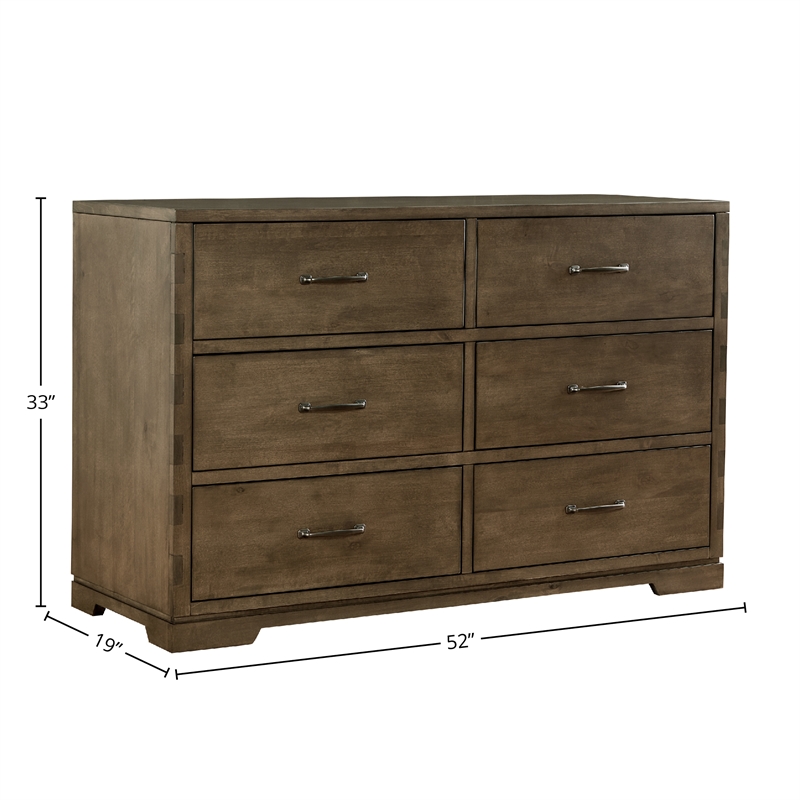 Westwood Design Dovetail 6-Drawer Dresser Graphite