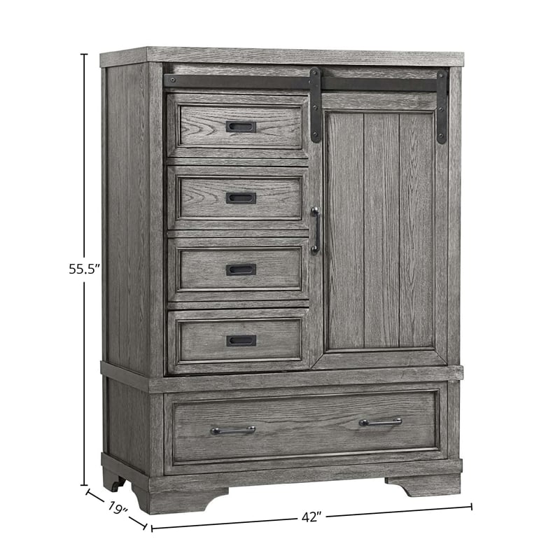 Westwood Design Foundry Wood Chifferobe Brushed Pewter