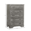 Westwood Design Foundry 5-Drawer Chest Brushed Pewter