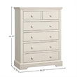 Westwood Design Hanley 5-Drawer Chest Chalk