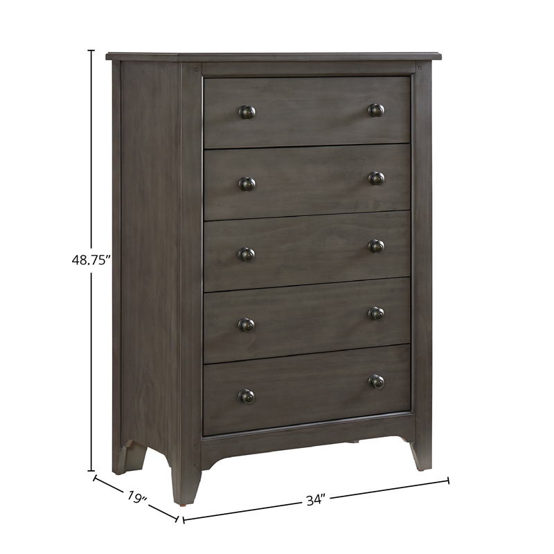Westwood Design Taylor 5-Drawer Chest Dusk